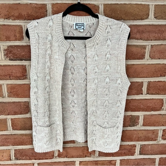 Open front, open knit sweater vest - Picture 8 of 8